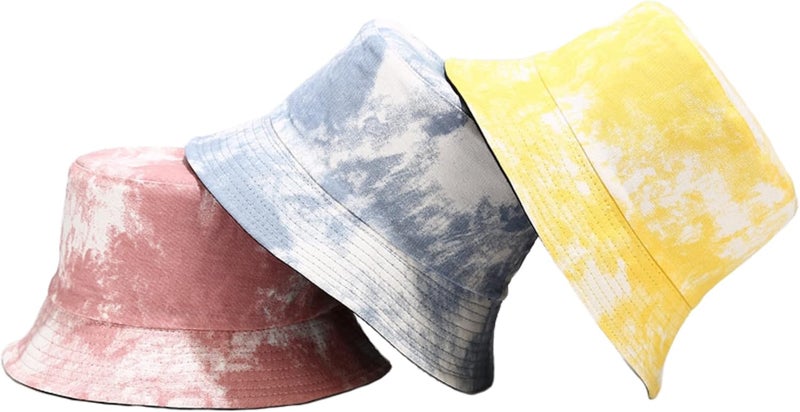 EYBF Flower Reversible Bucket Hat Cotton Summer Travel Beach Sun Hats Emboridery for Women Men - Image 4